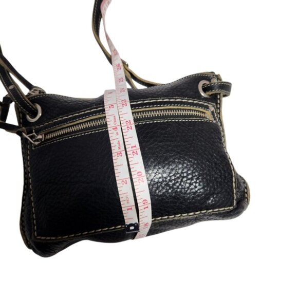 Black Roots Leather Crossbody Bag - Picture 4 of 11